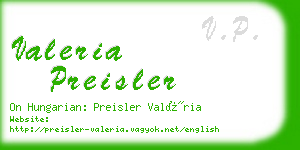 valeria preisler business card